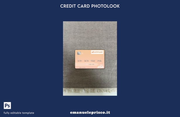 modello FRONTALE con photolook per carta di debito visto Georgia Bank of Georgia